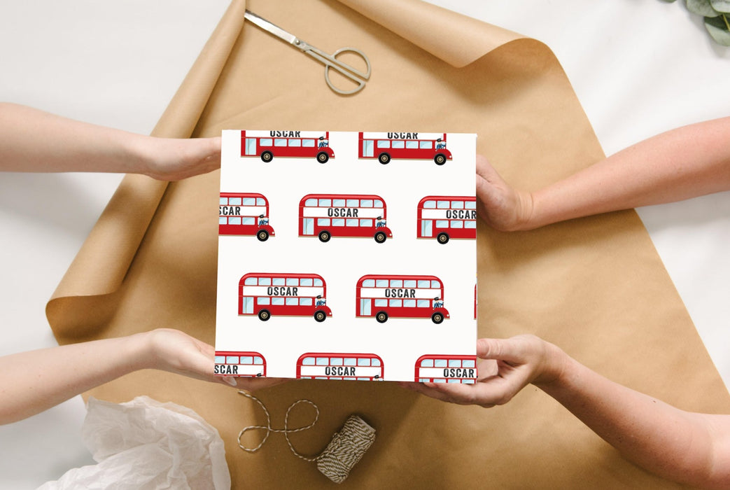 Personalised London Bus Wrapping Paper
