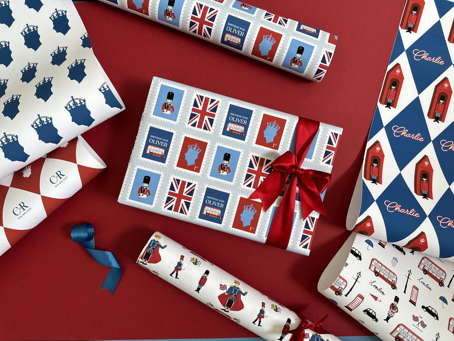 Personalised Coronation London Scene Wrapping Paper