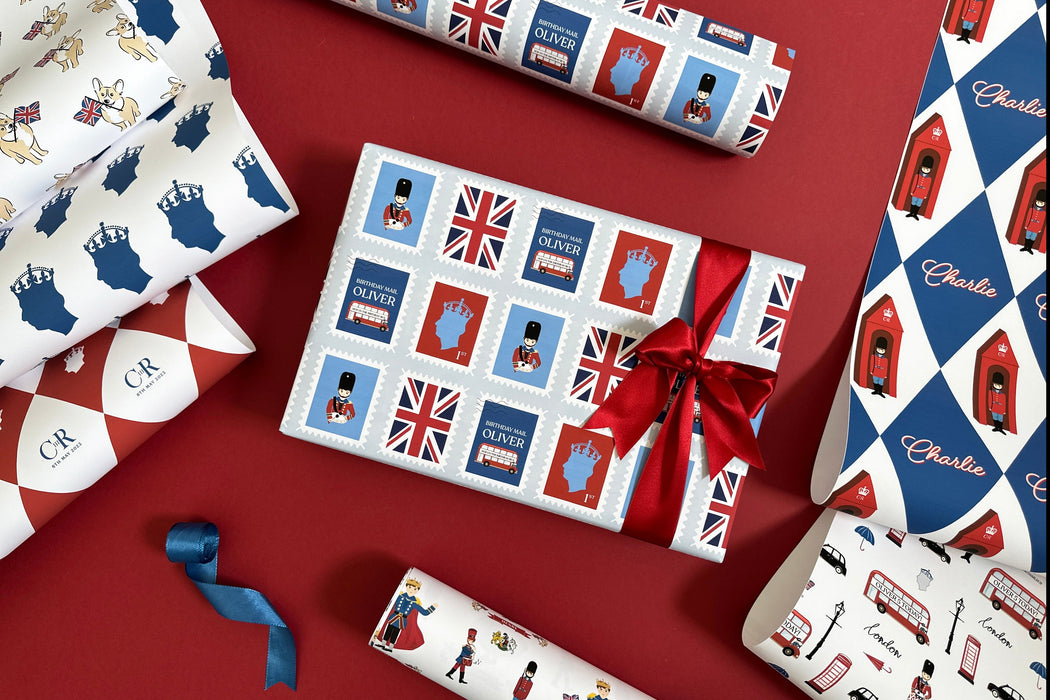 Personalised Stamps Wrapping Paper