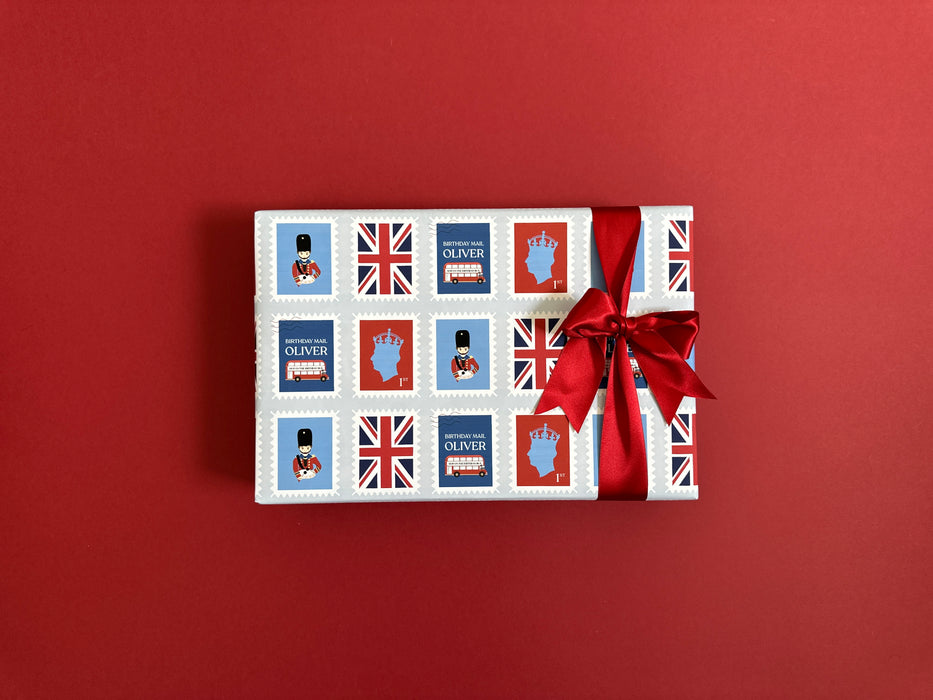 Personalised Stamps Wrapping Paper