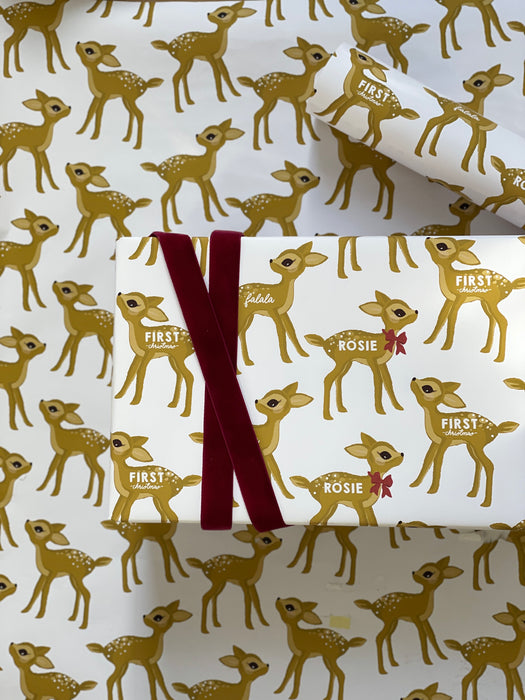 Personalised Christmas Bambi Wrapping Paper