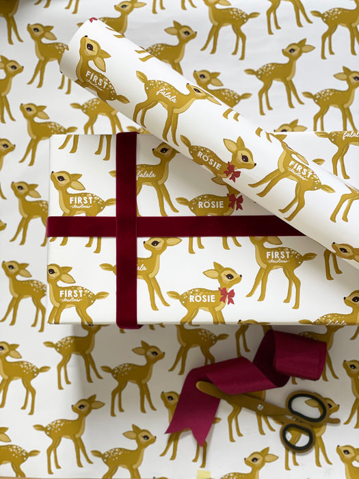 Personalised Christmas Bambi Wrapping Paper