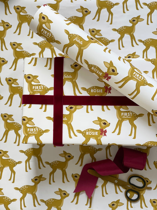 Personalised Christmas Bambi Wrapping Paper