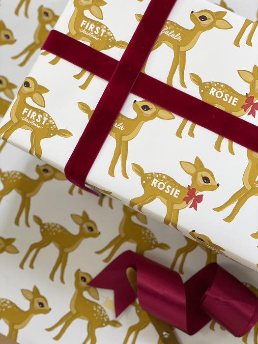 Personalised Christmas Bambi Wrapping Paper