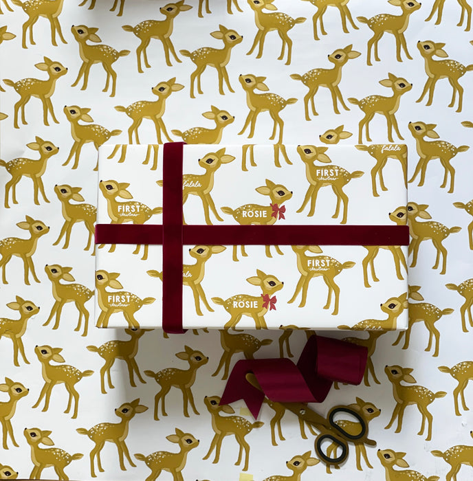 Personalised Christmas Bambi Wrapping Paper