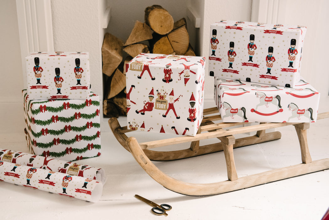 Personalised Little Elf Wrapping Paper