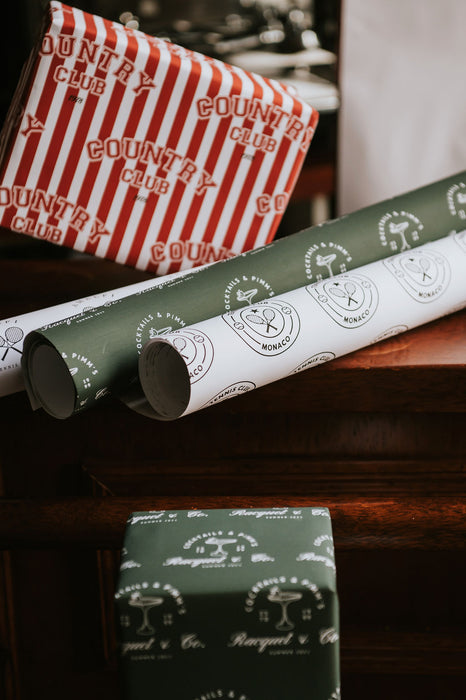 The Racquet Club Wrapping Paper Collection