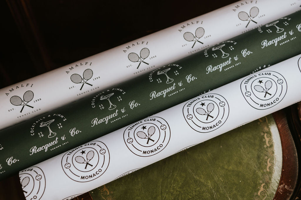 The Racquet Club Wrapping Paper Collection