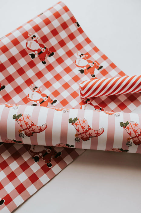 Christmas Cowgirl Wrapping Paper