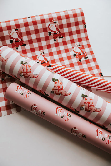 Christmas Cowgirl Wrapping Paper
