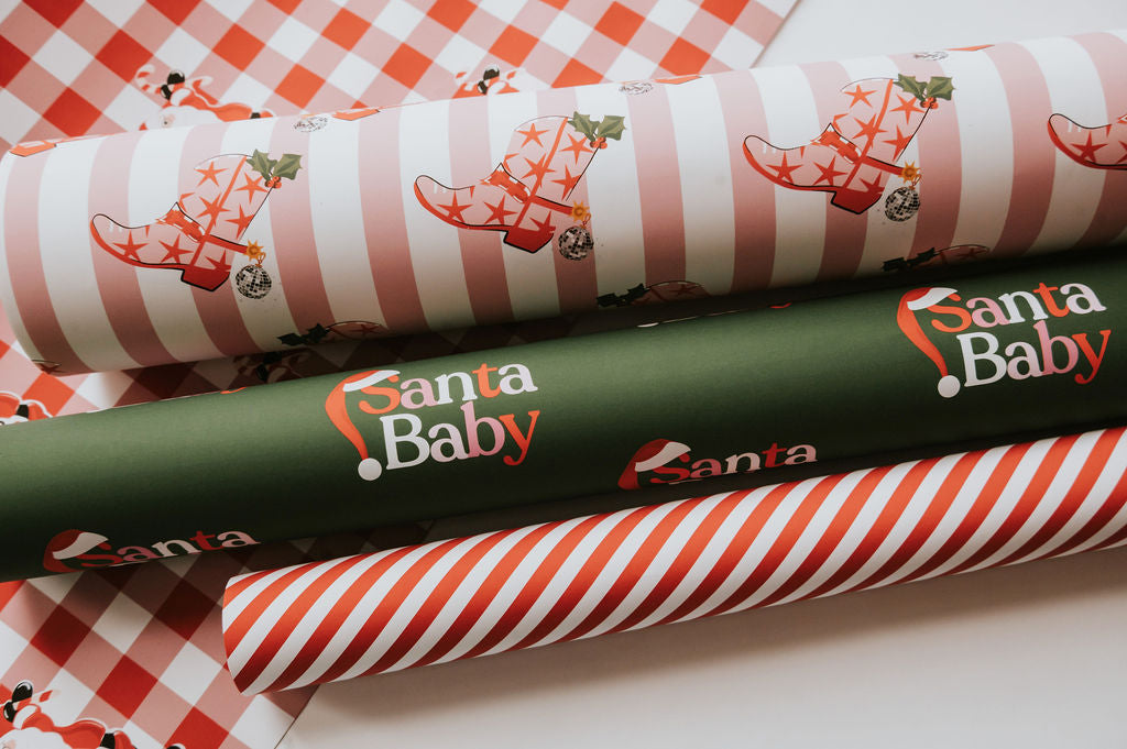 Christmas Cowgirl Wrapping Paper