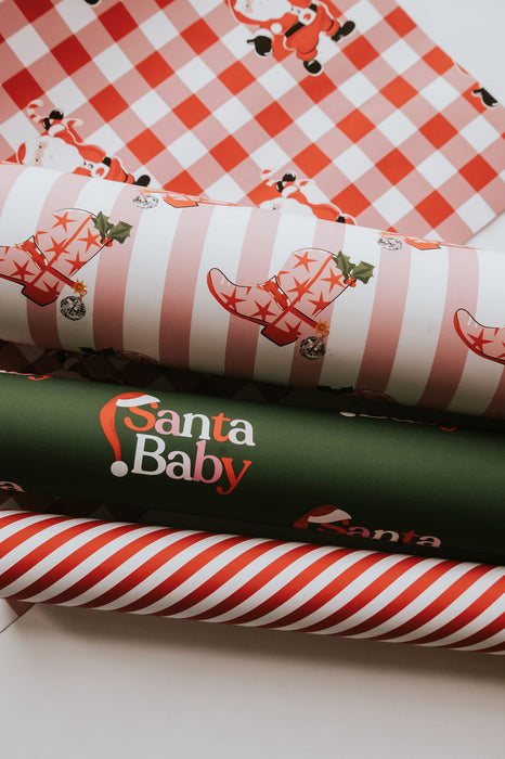 Christmas Cowgirl Wrapping Paper