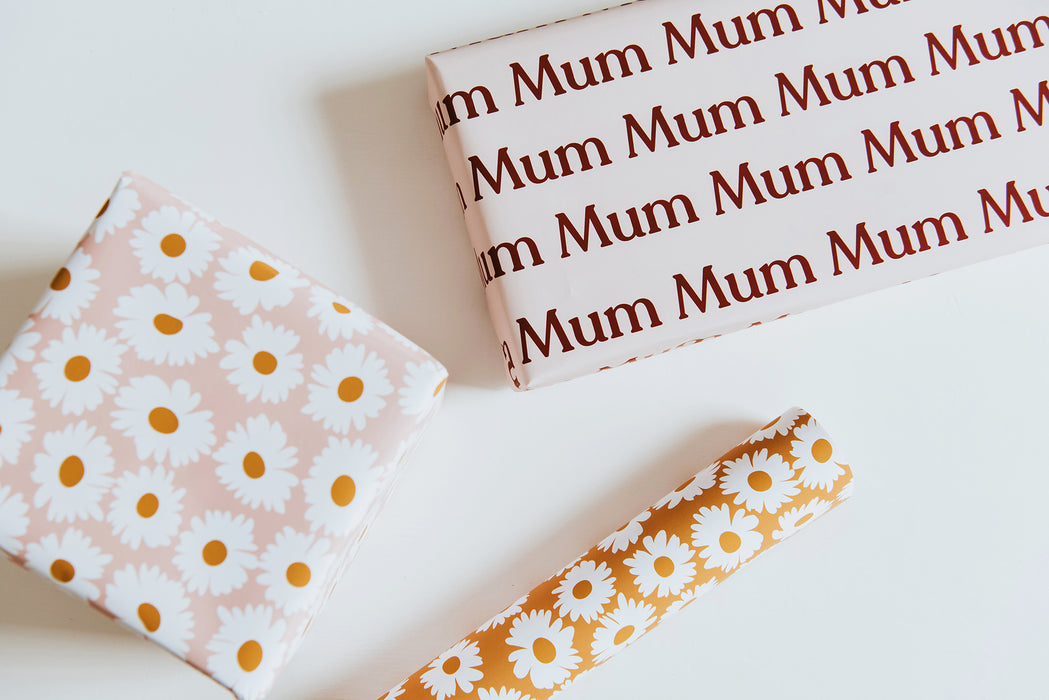 Retro Typographic Wrapping Paper
