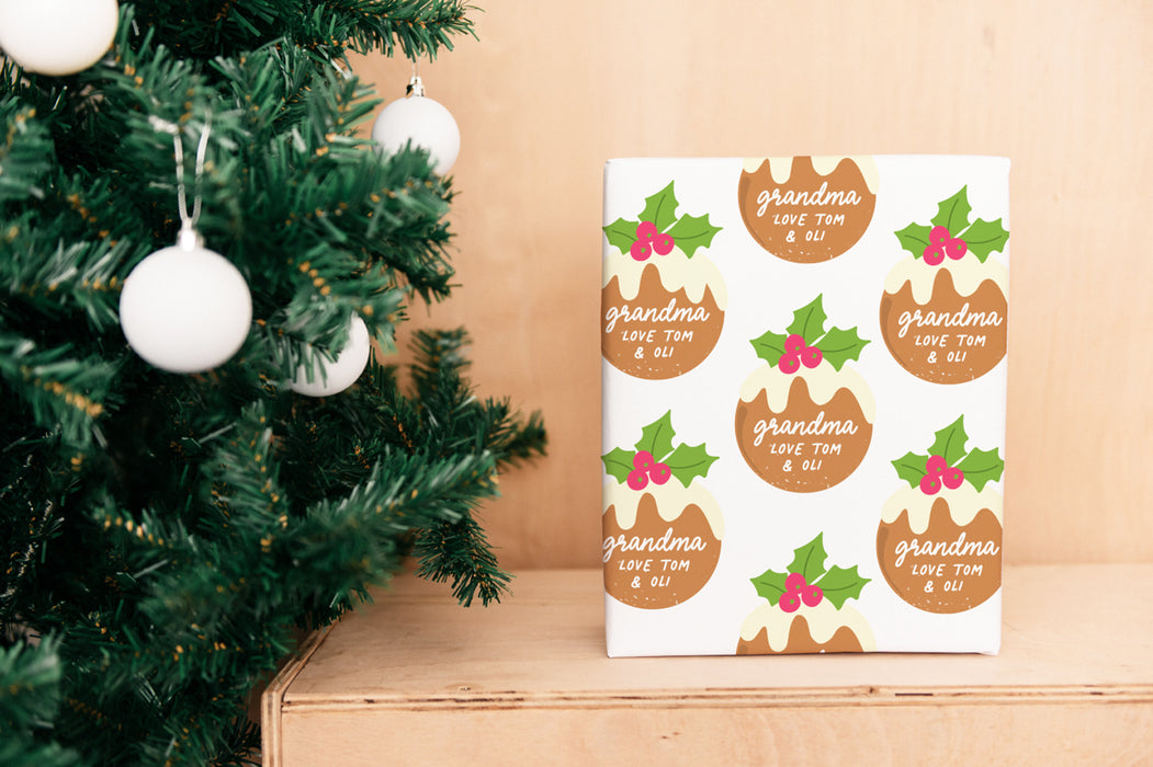 Personalised christmas wrapping paper 