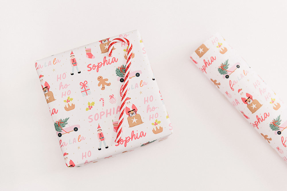 Personalised christmas wrapping paper 