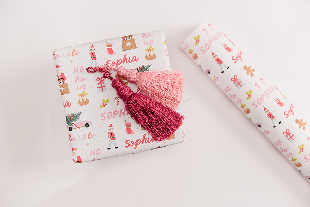 Personalised christmas wrapping paper 