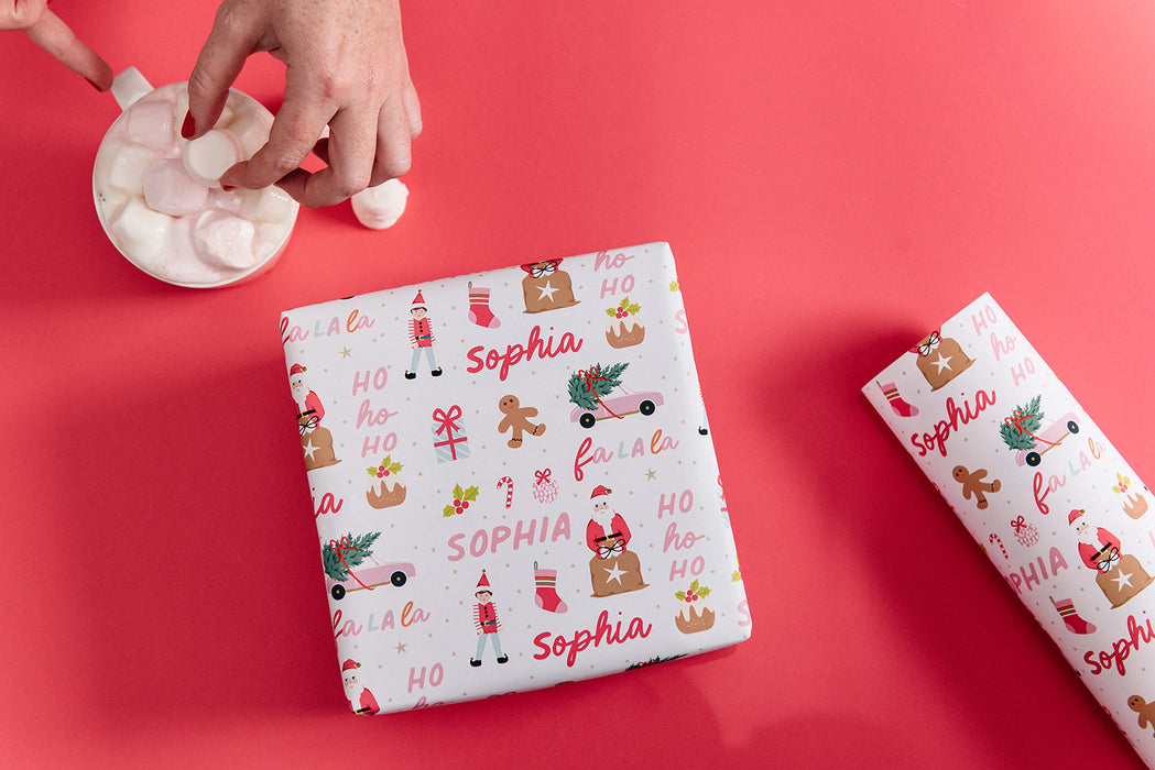Personalised Christmas Falala Wrapping Paper