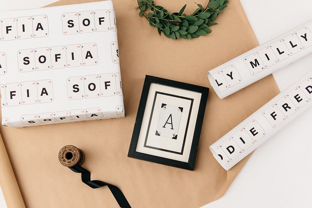 Personalised christmas wrapping paper 