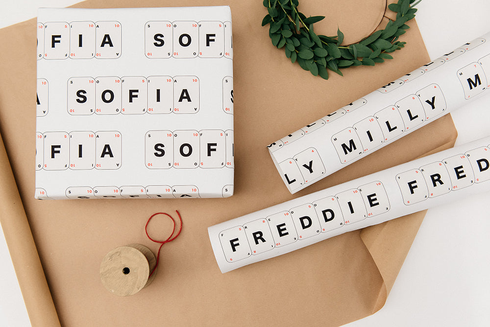 Personalised christmas wrapping paper 