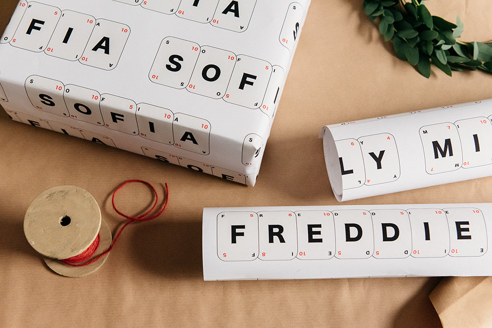 Personalised christmas wrapping paper 
