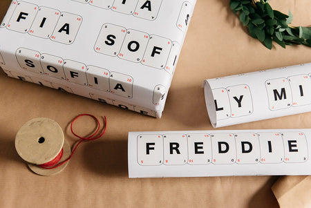 Personalised christmas wrapping paper 