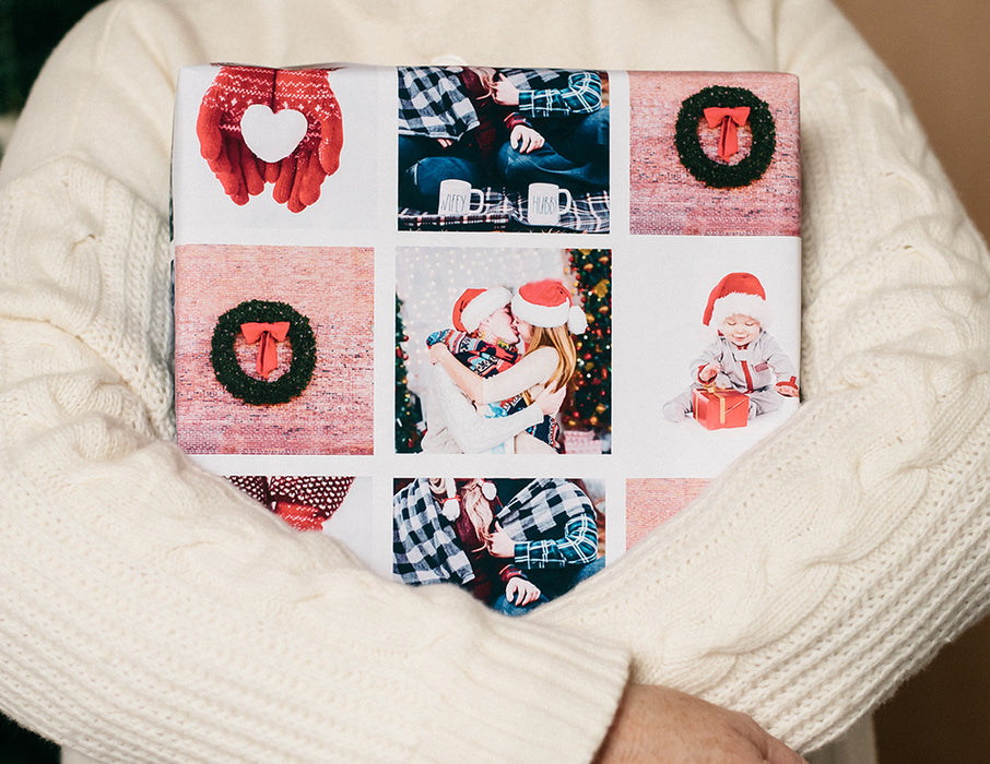 Personalised christmas wrapping paper 