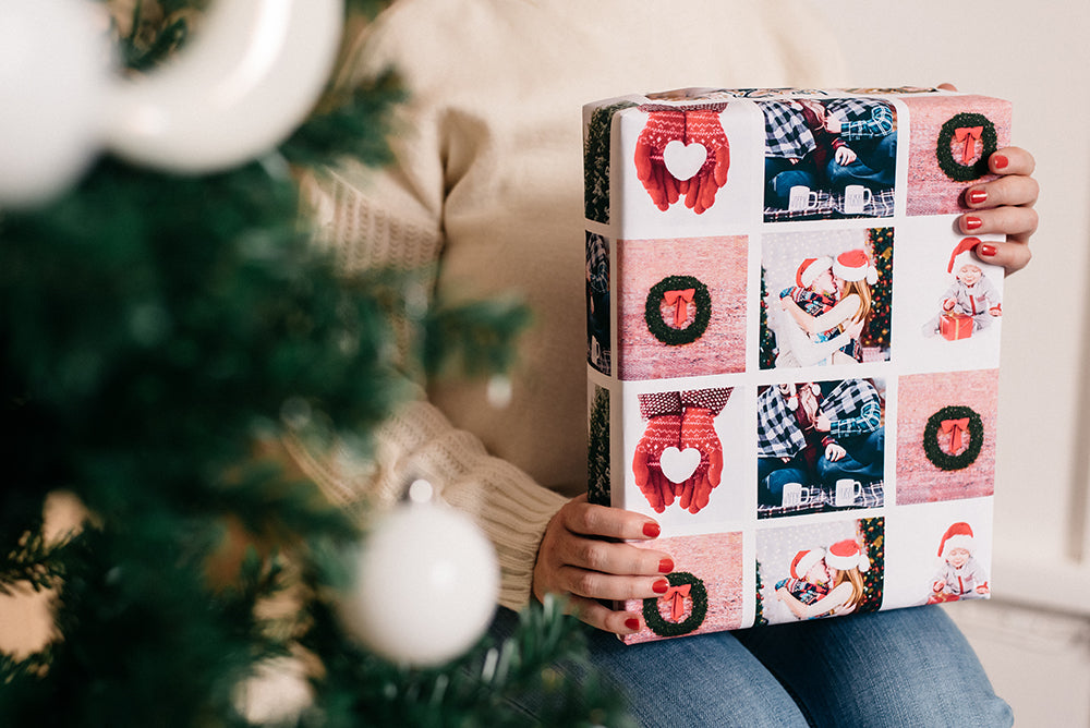 Personalised christmas wrapping paper 