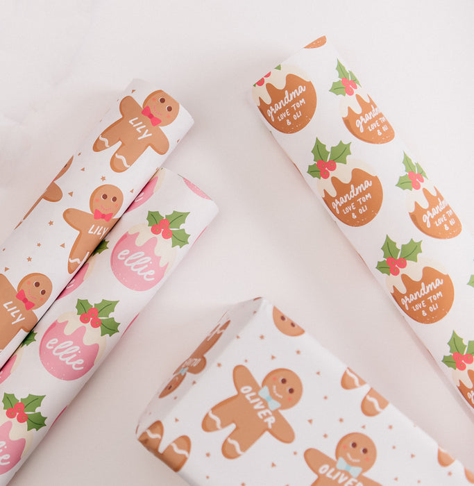 Personalised christmas wrapping paper 