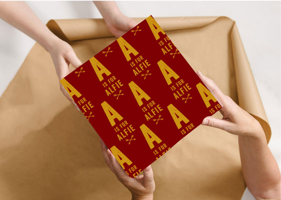 Personalised christmas wrapping paper 