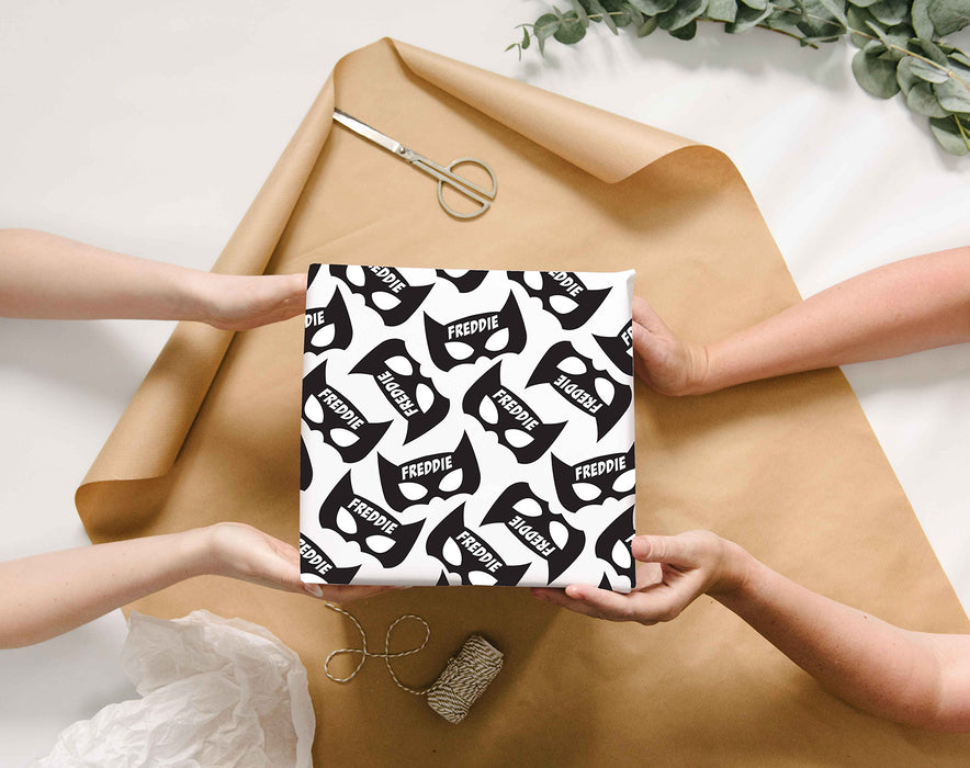 Personalised Super Hero Wrapping Paper