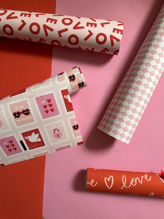Valentine's Love Print Wrapping Paper