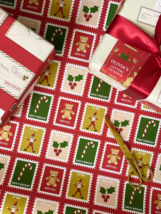 Personalised Christmas Post Wrapping Paper