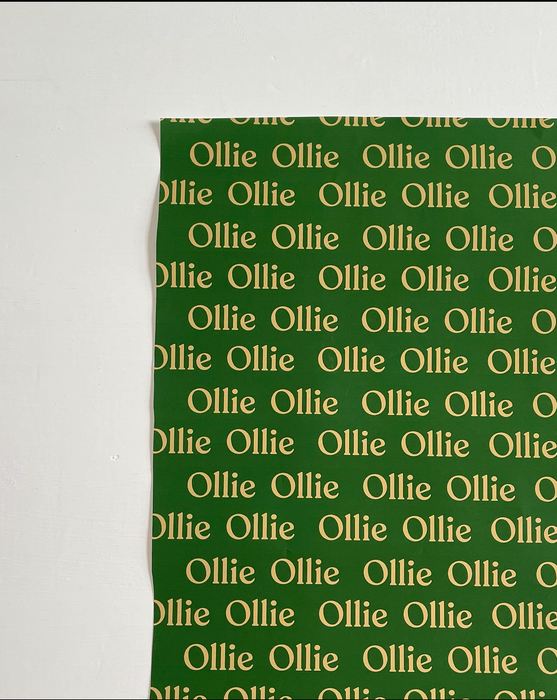 Retro Typographic Wrapping Paper