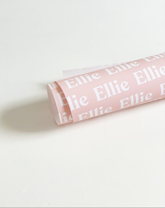 Retro Typographic Wrapping Paper