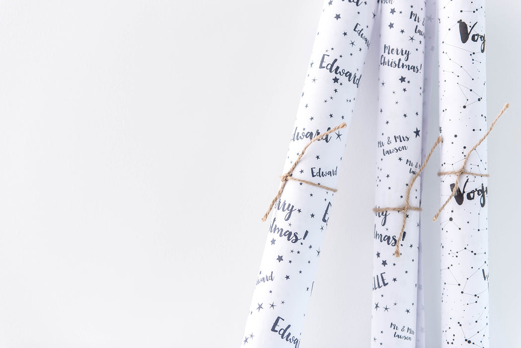 Personalisierter Geschenkpapier-Nachthimmel