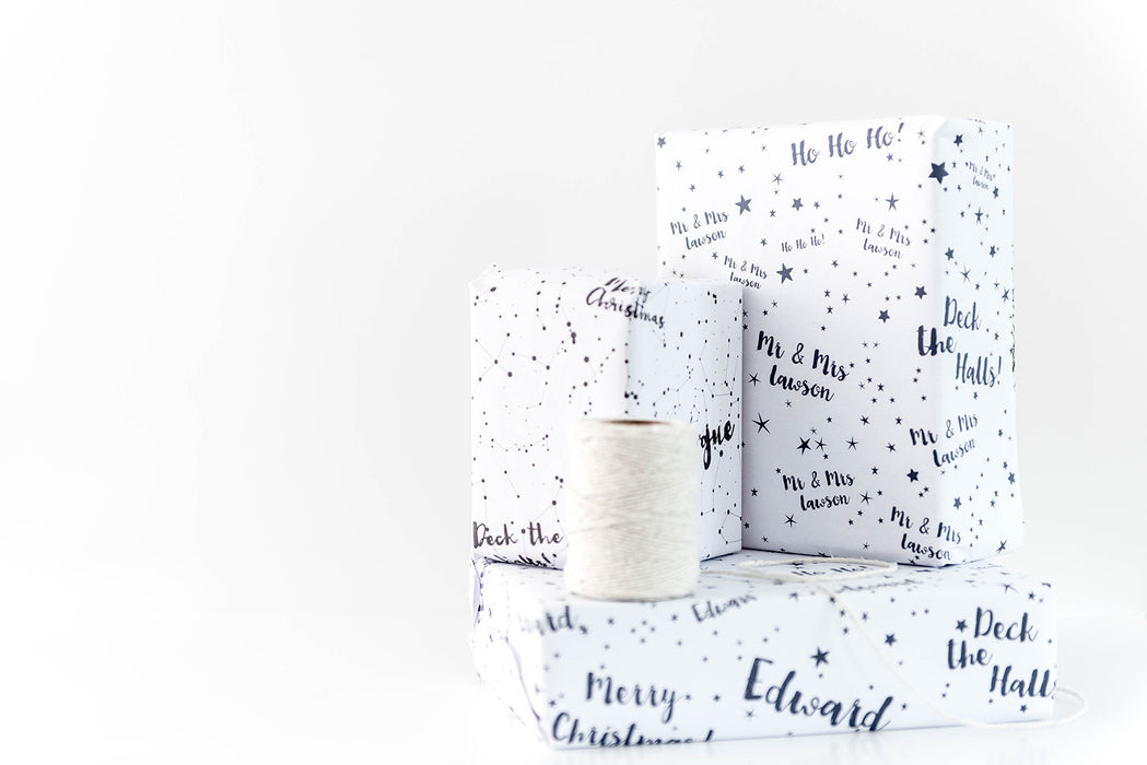 Personalisierter Geschenkpapier-Nachthimmel