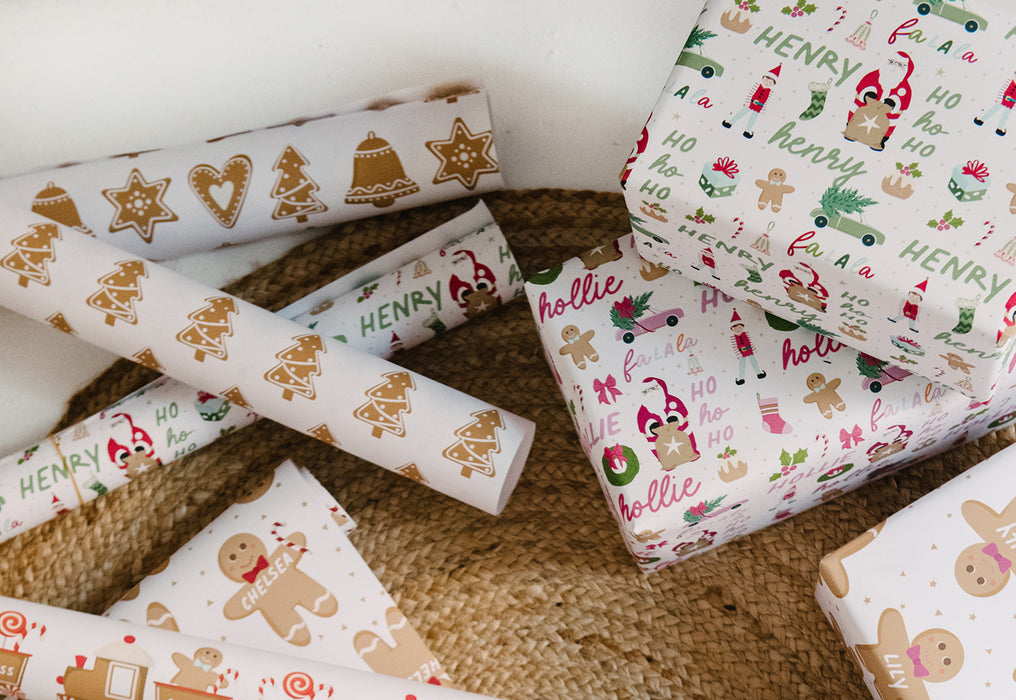Personalised Christmas Candy Store Wrapping Paper