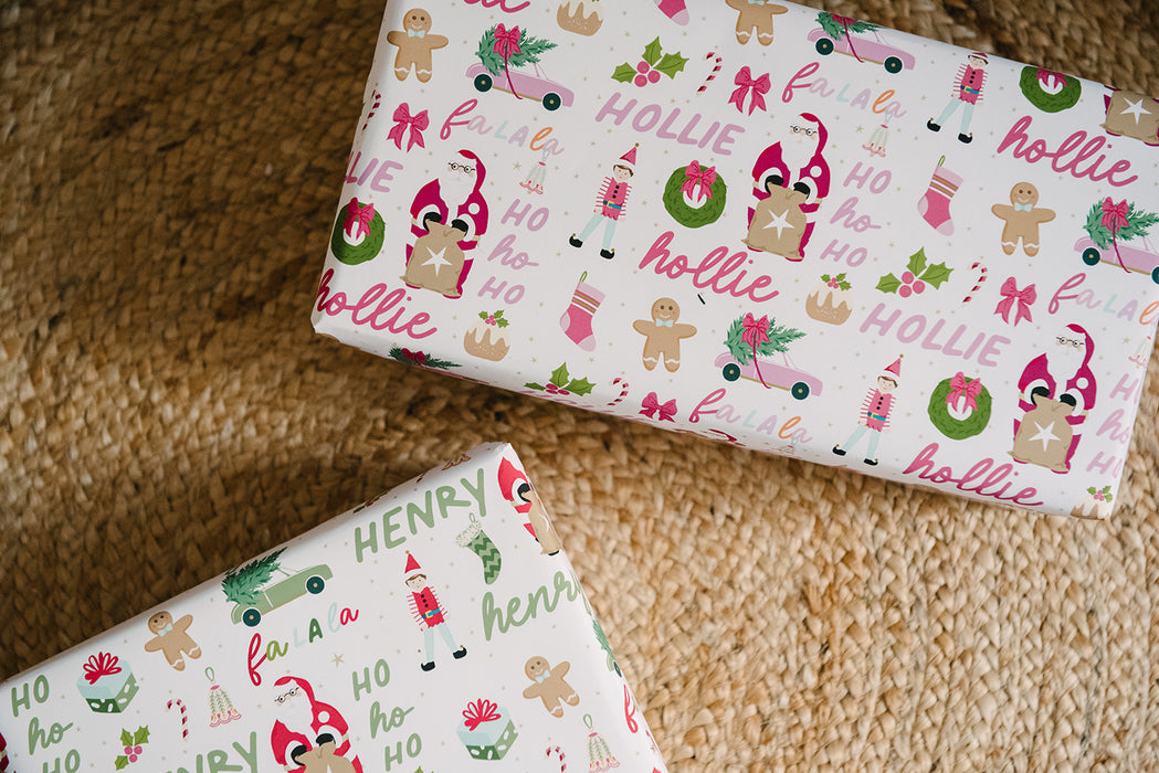 Personalised Christmas Falala Wrapping Paper