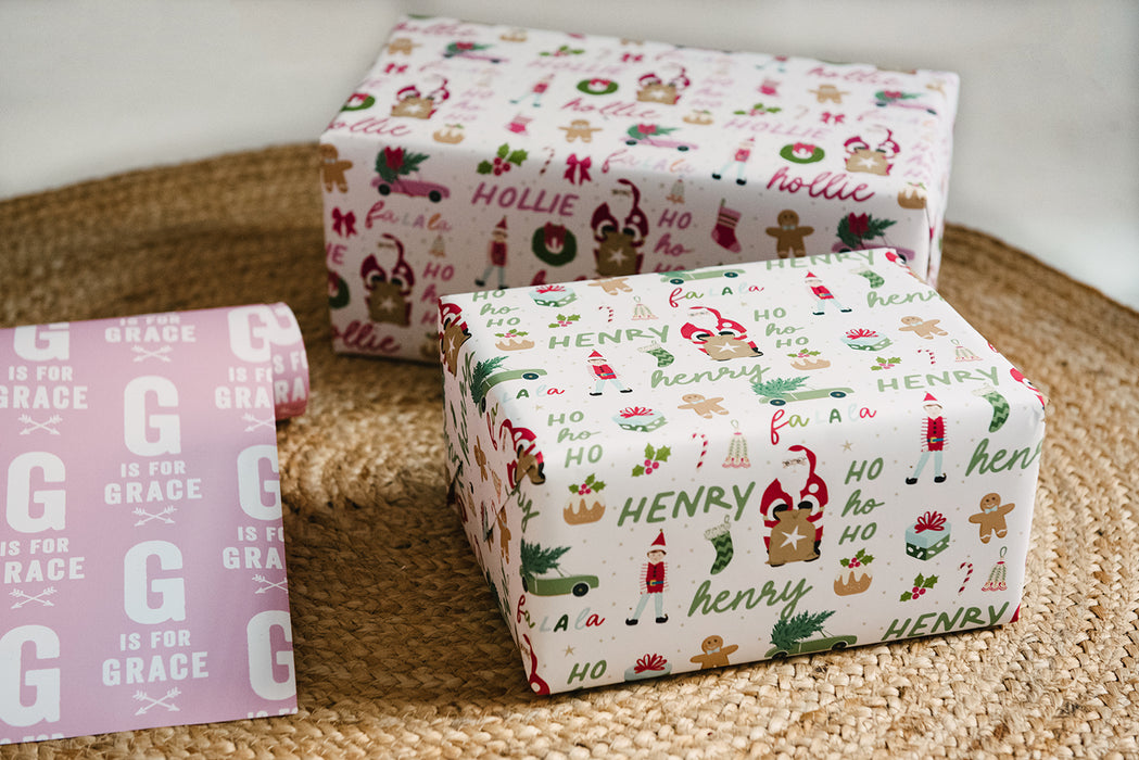 Personalised Christmas Falala Wrapping Paper