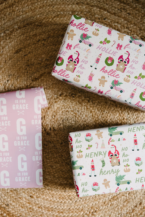 Personalised Christmas Falala Wrapping Paper