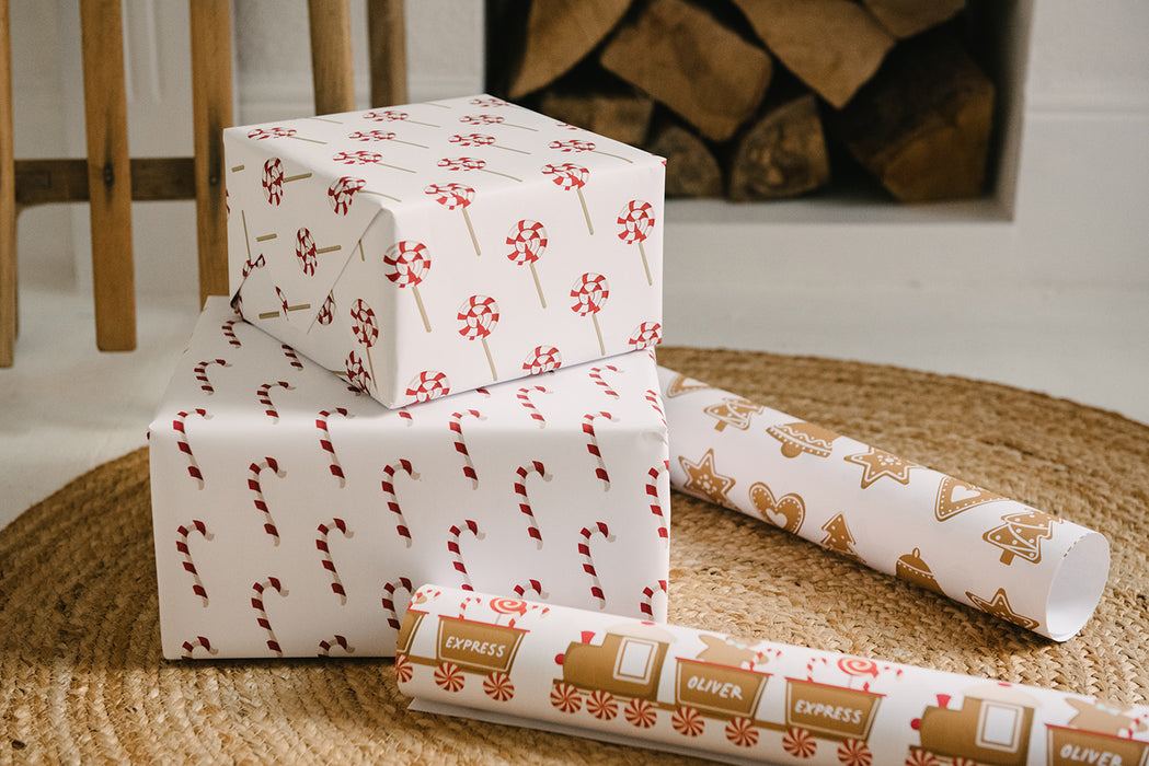 Personalised Christmas Candy Store Wrapping Paper