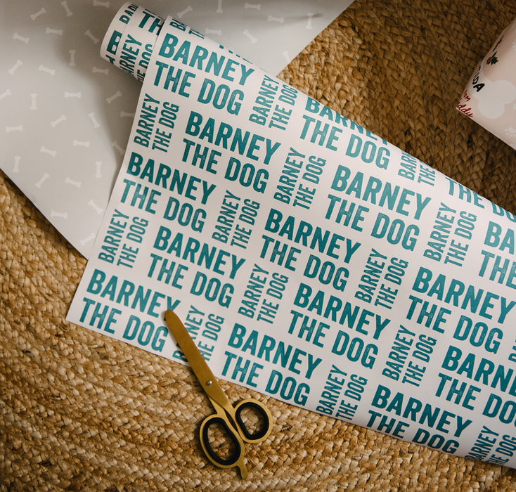 Personalised Letterpress Stamp Wrapping Paper