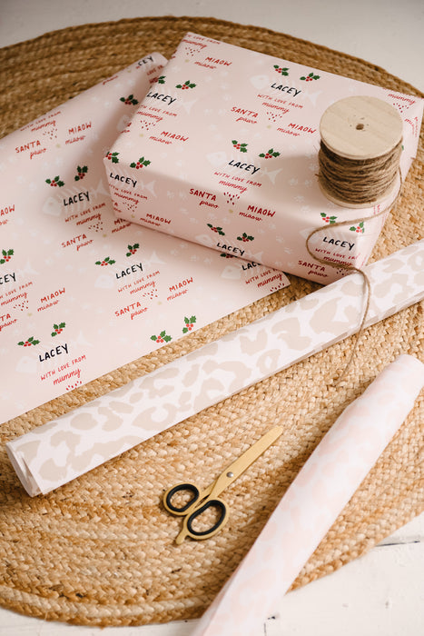 Papier Cadeau Personnalisé Chat Pawmas