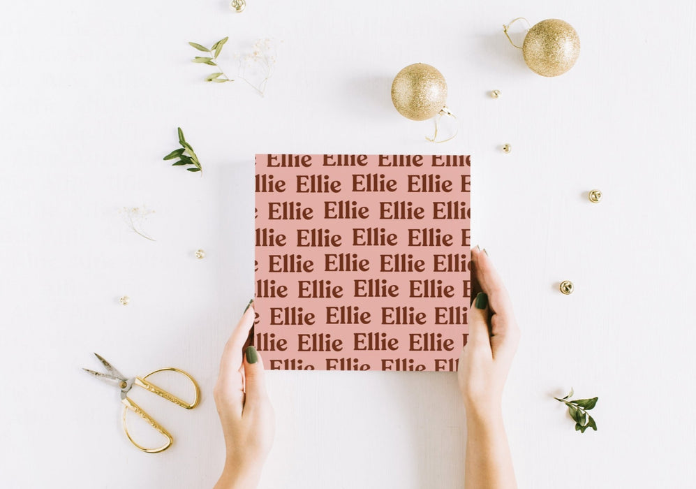 Retro Typographic Wrapping Paper