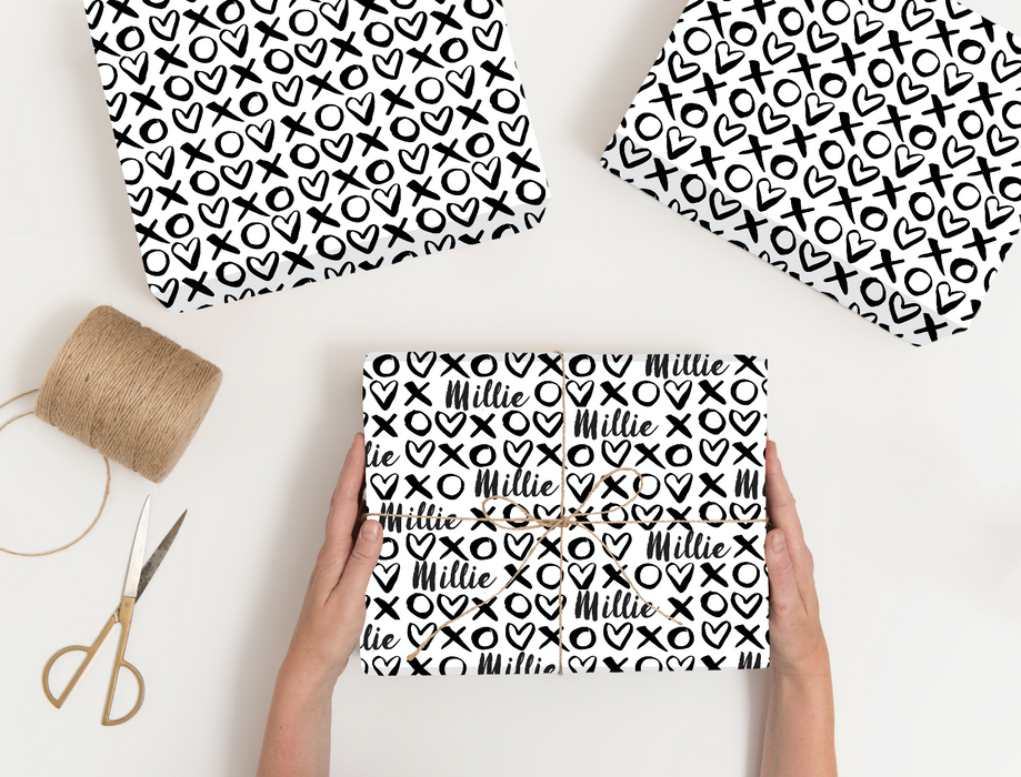 Personalisiertes XOXO Geschenkpapier