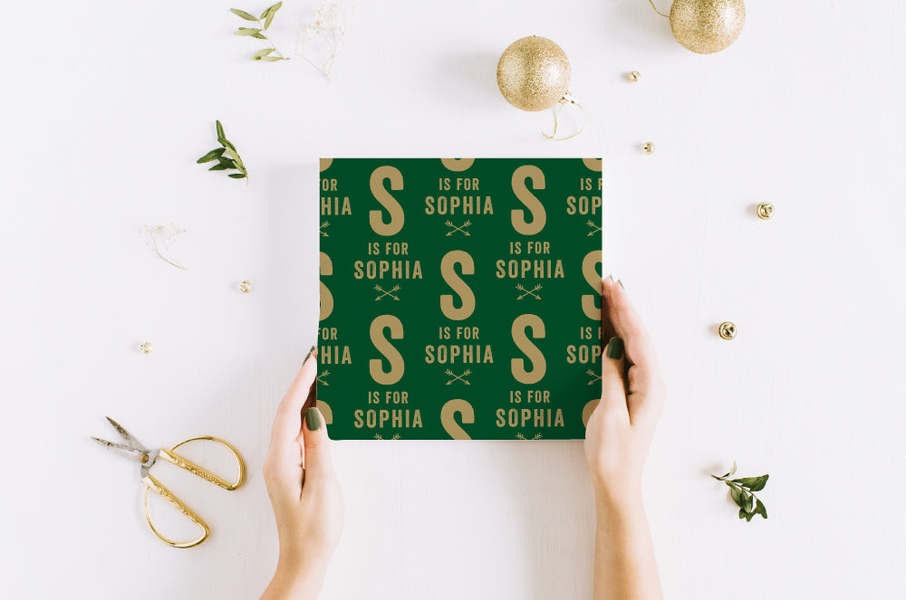 Personalised christmas wrapping paper 