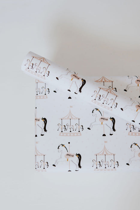 Personalised Carousel Wrapping Paper