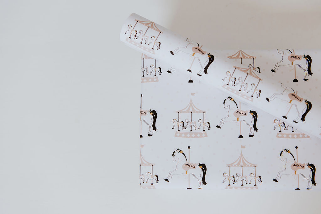 Personalised Carousel Wrapping Paper