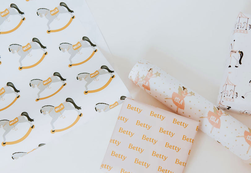Personalised Rocking Horse Wrapping Paper