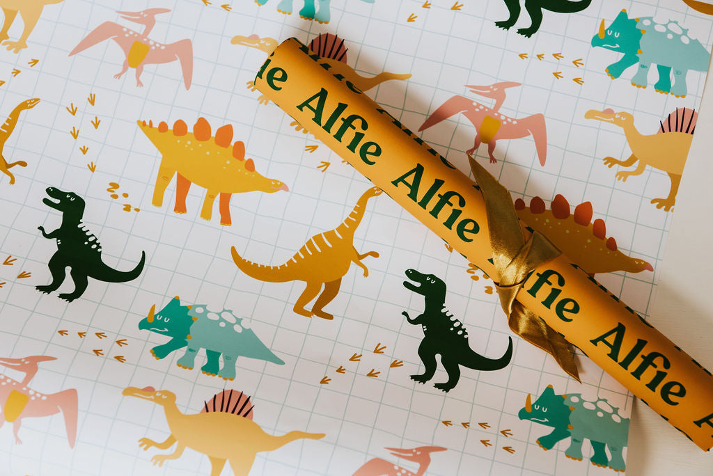 Bright Retro Typographic Wrapping Paper